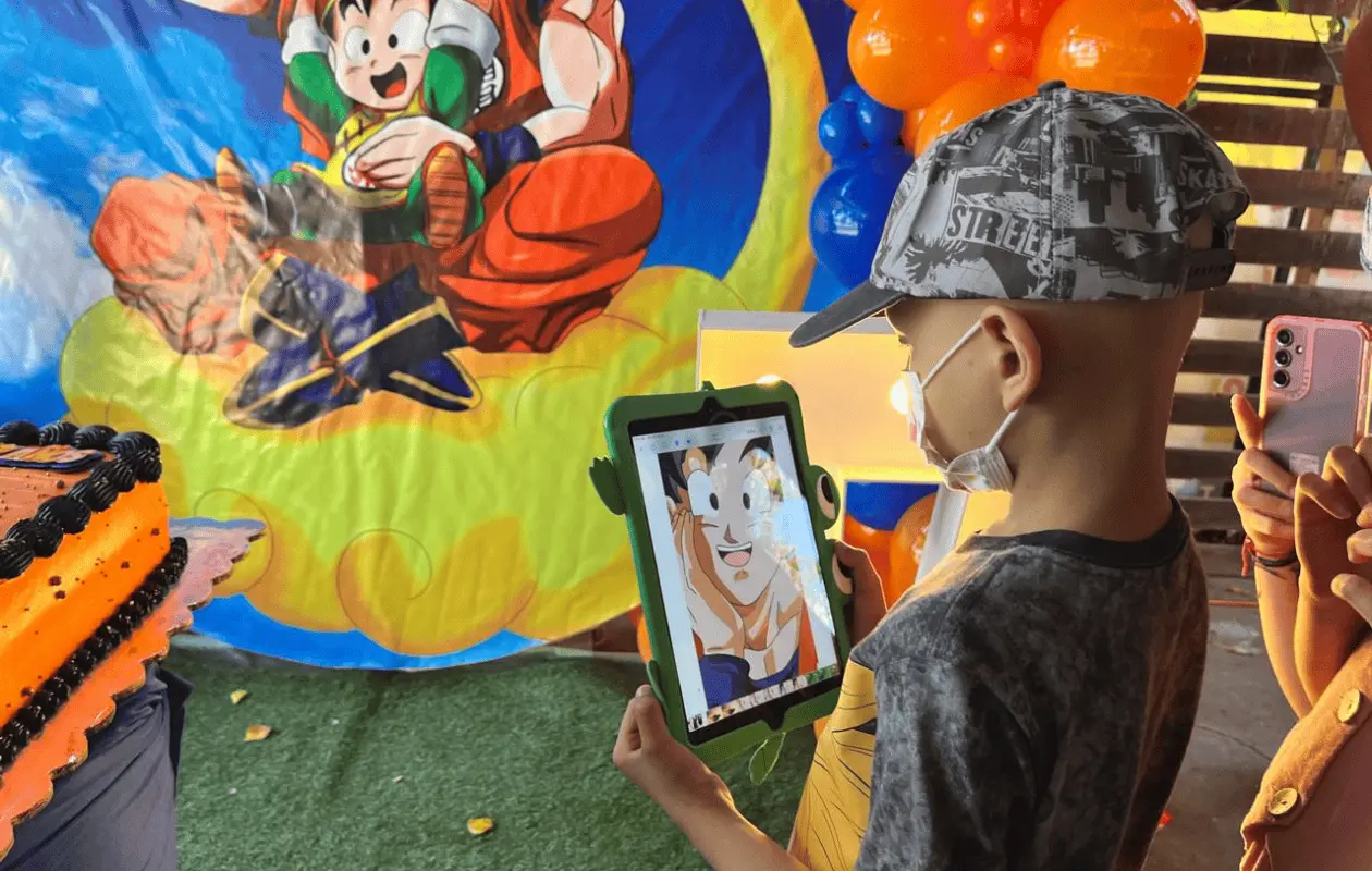 Un pequeño fan de Dragon Ball recibió un mensaje de sus personajes favoritos.