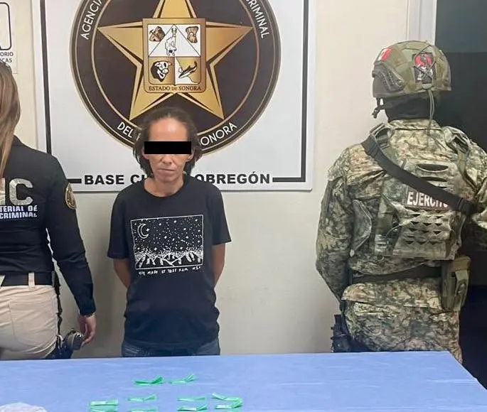 Detienen a mujer y aseguran droga durante operativos en Ciudad Obregón