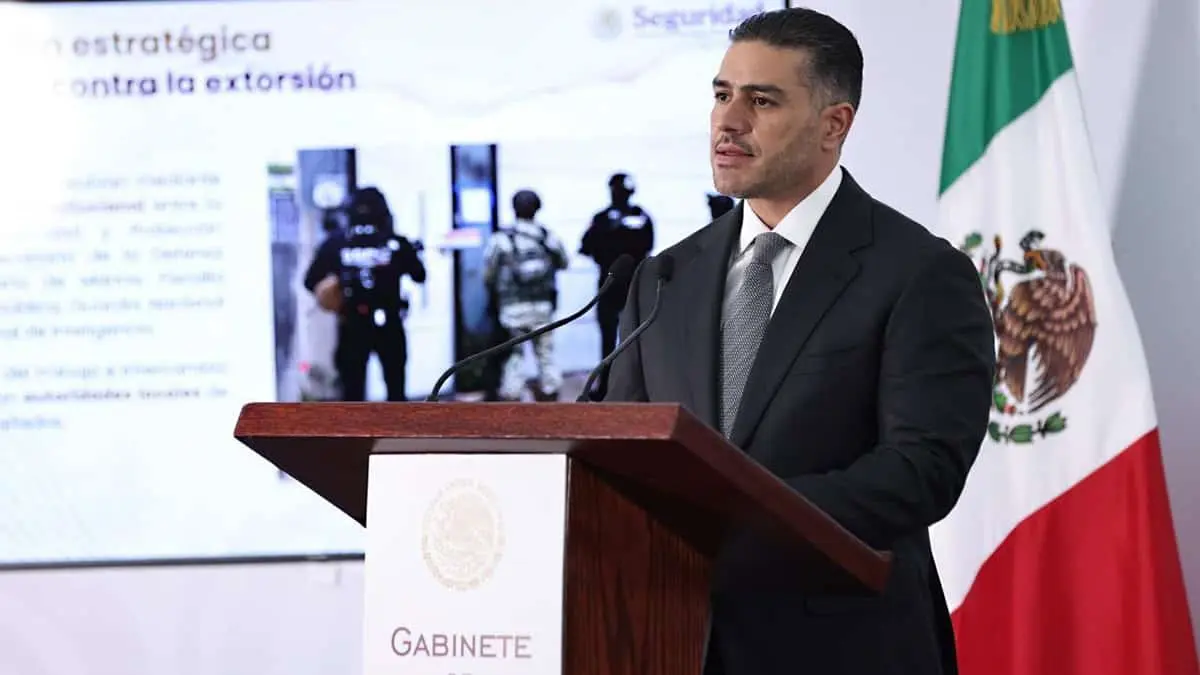 Omar García Harfuch presenta la estrategia nacional antiextorsión