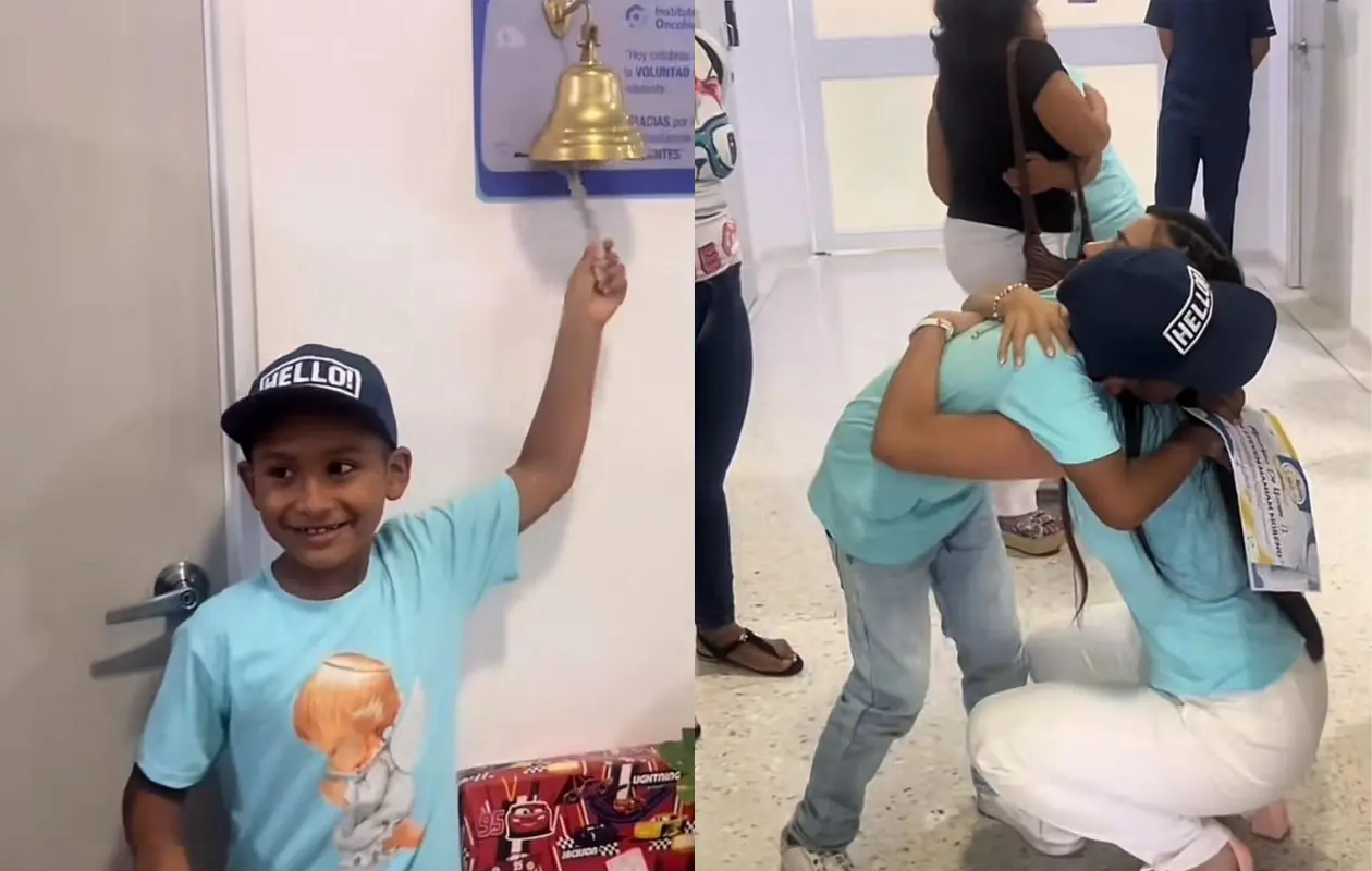 El pequeño quiso que su maestra lo acompañara en el día más especial de su vida.