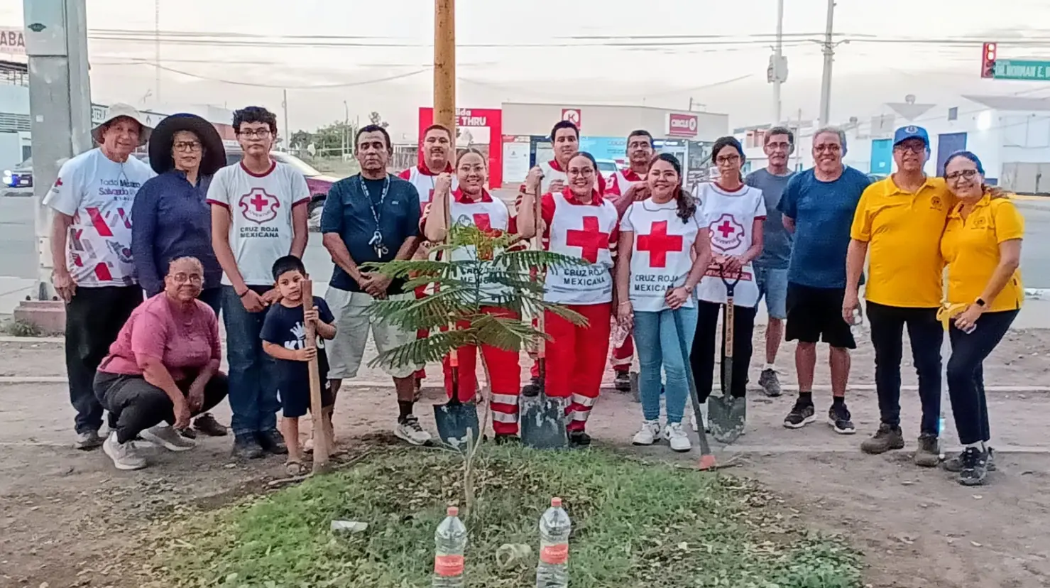 Cruz Roja Ciudad Obregón fomenta la reforestación y el ejercicio físico 