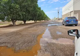 Lluvias dejan estragos en Parque Industrial de Obregón