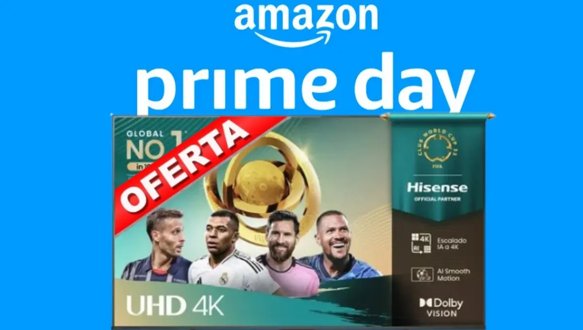 Pantalla Hisense que está en remate por el Amazon Prime Day. Foto: Original