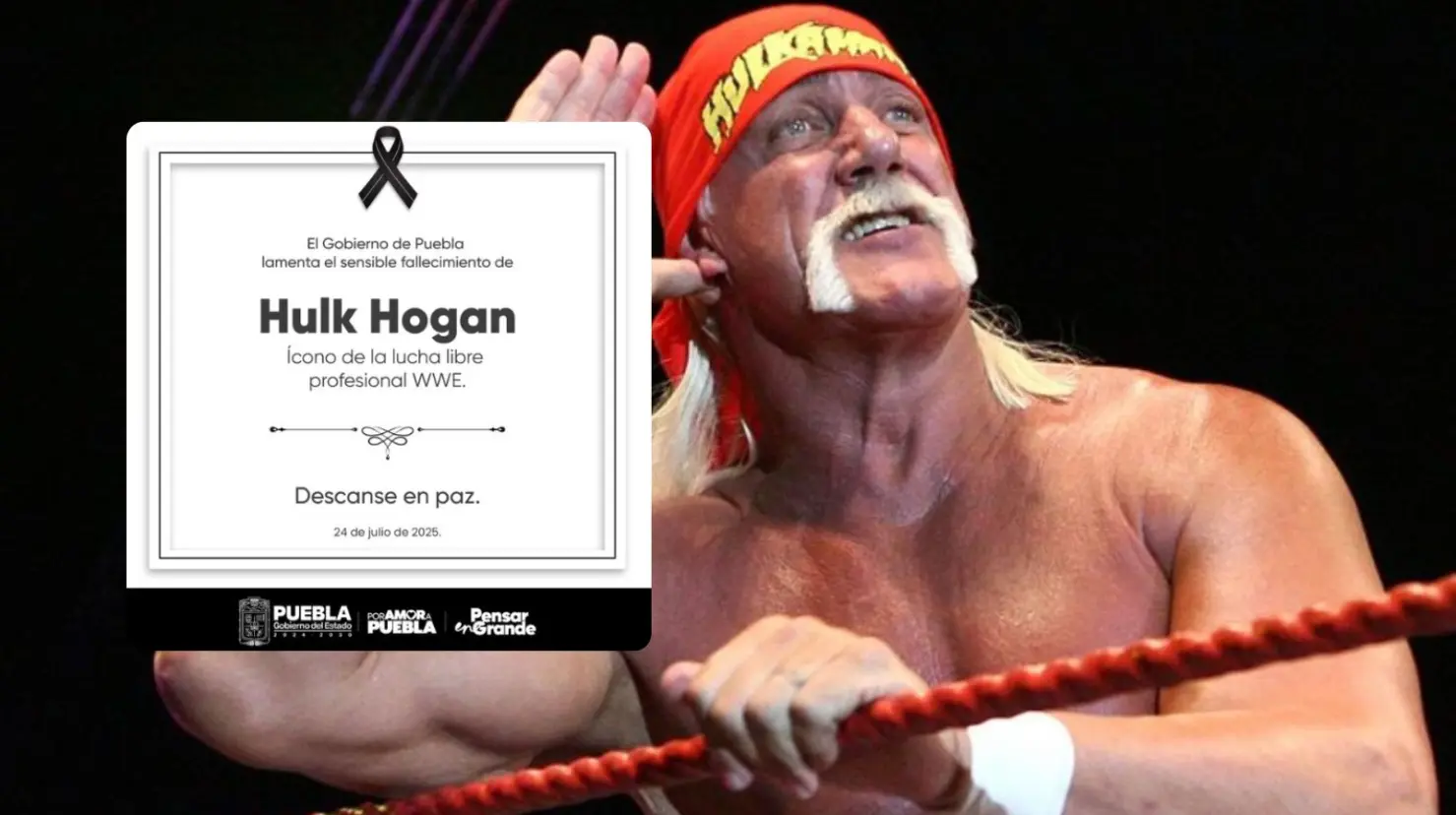 Gobierno de Puebla recibe críticas en redes sociales por publicar esquela dedicada a Hulk Hogan