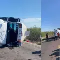Vuelca camión de pasajeros en el Valle de Empalme: una persona muerta y al menos 17 lesionadas