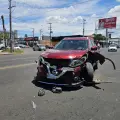 Aparatoso accidente en la Miguel Alemán, al norte de Ciudad Obregón