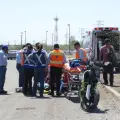 Se lesiona motociclista al caer en el Parque Industrial de Ciudad Obregón