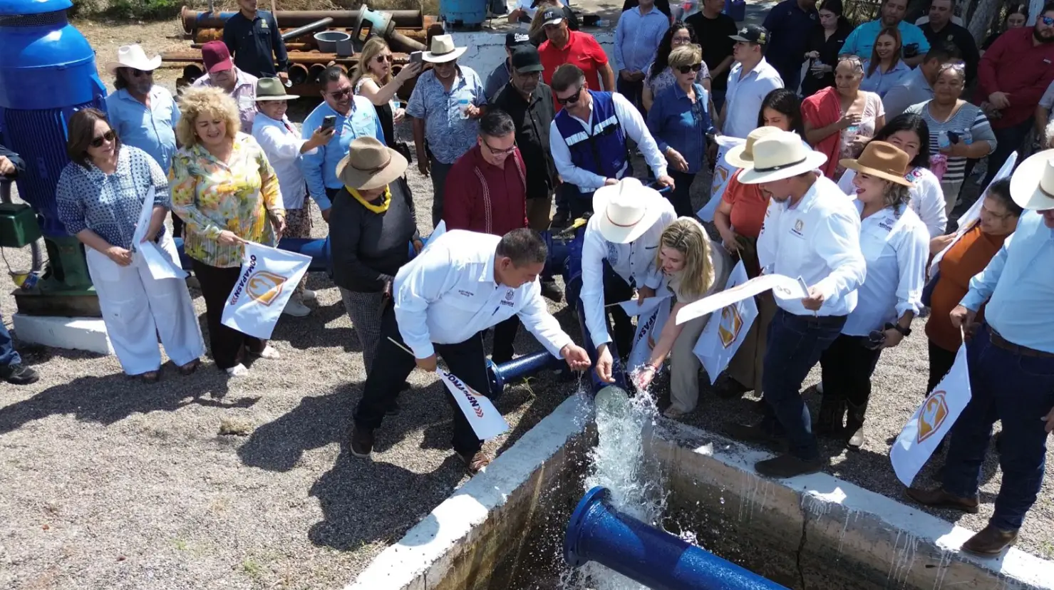 Conectan pozo Las Animas en Navojoa; beneficiará con agua potable a 17 mil habitantes del Oriente