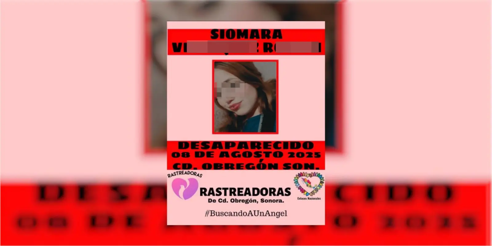 Rastreadoras de Ciudad Obregón piden apoyo para localizar a joven “levantada” afuera de hotel
