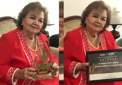 Maestra Luz Margarita Montoya Camacho galardonada con el Premio Sahuaro 2025 Maestra Luz Margarita Montoya Camacho galardonada con el Premio Sahuaro 2025