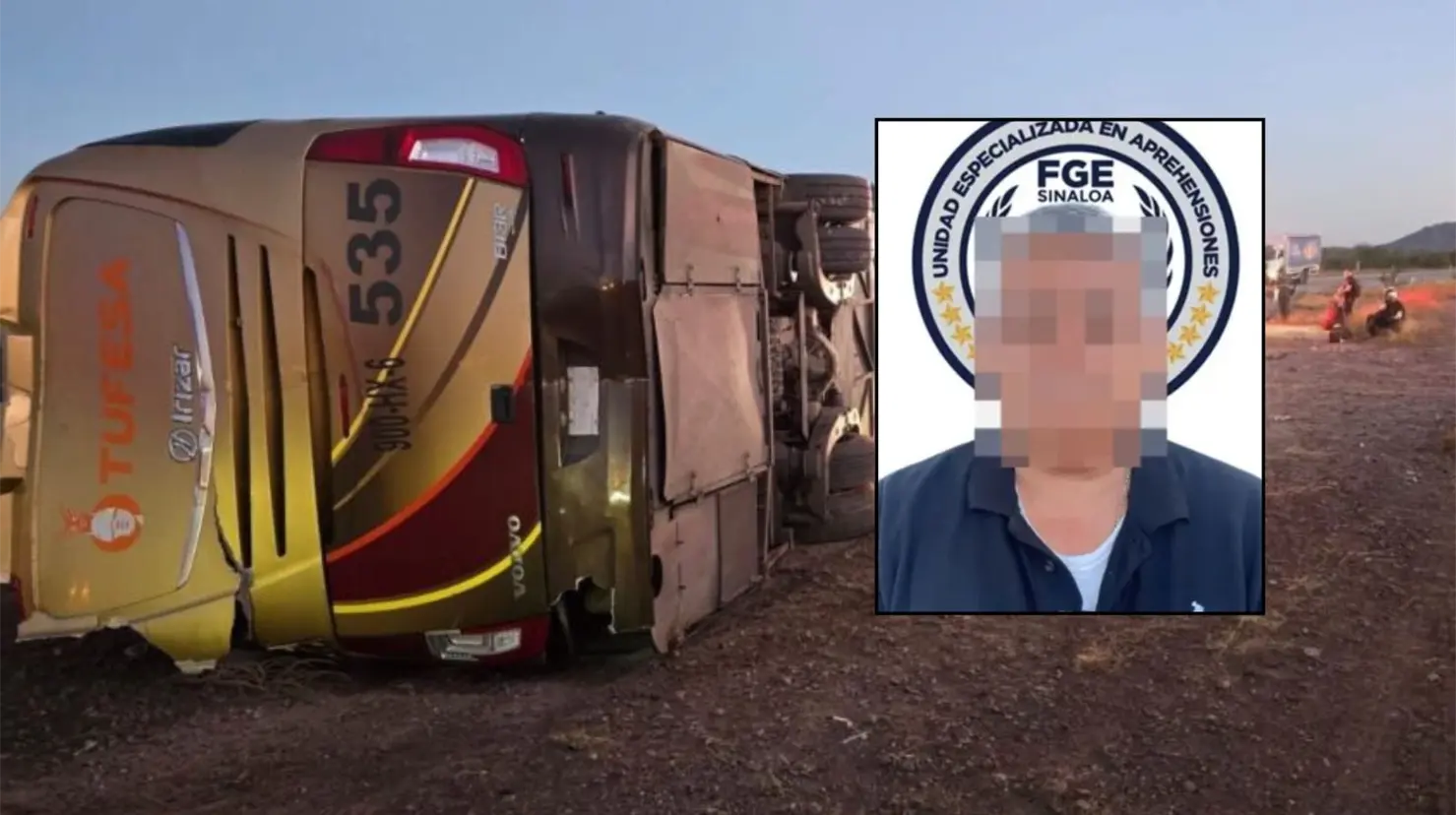 Detienen a Joel N, el chofer auxiliar de Tufesa del fatal accidente en la carretera Guaymas–Hermosillo