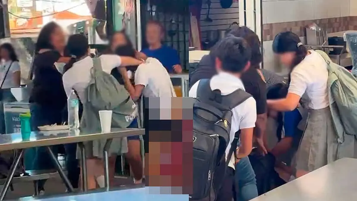 VIDEO | Fuerte pleito entre estudiantes de secundaria y de preparatoria