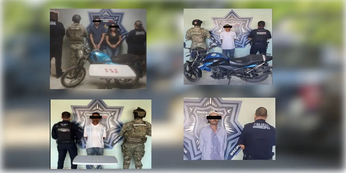 Detienen a cinco durante operativos de la Policía Municipal