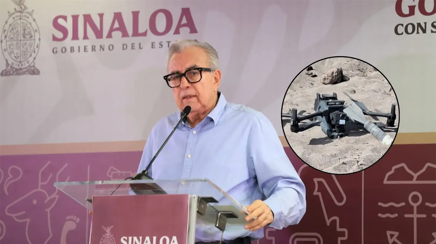 Ataques con drones generan pánico en Badiraguato, confirma el gobernador Rocha Moya