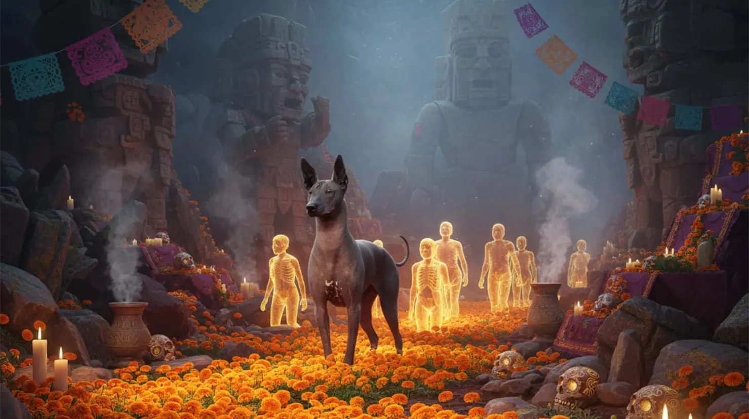 Xoloitzcuintle, el perro del inframundo y su papel en el Día de Muertos