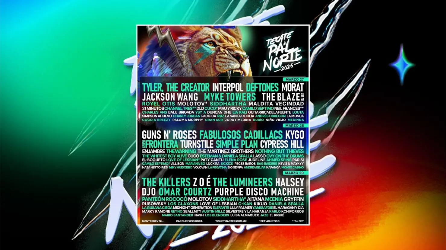 Tecate Pa’l Norte 2026: Conoce el lineup oficial completo, fechas y venta de boletos