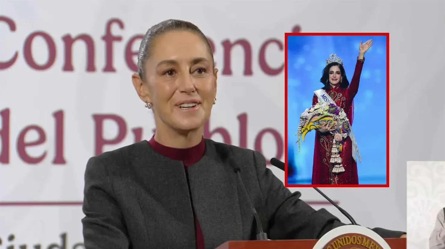 Claudia Sheinbaum celebra la victoria de Fátima Bosch como Miss Universo 2025