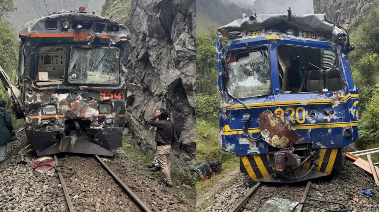 Trenes chocan de frente en ruta a Machu Picchu; reportan al menos 15 heridos y un fallecido