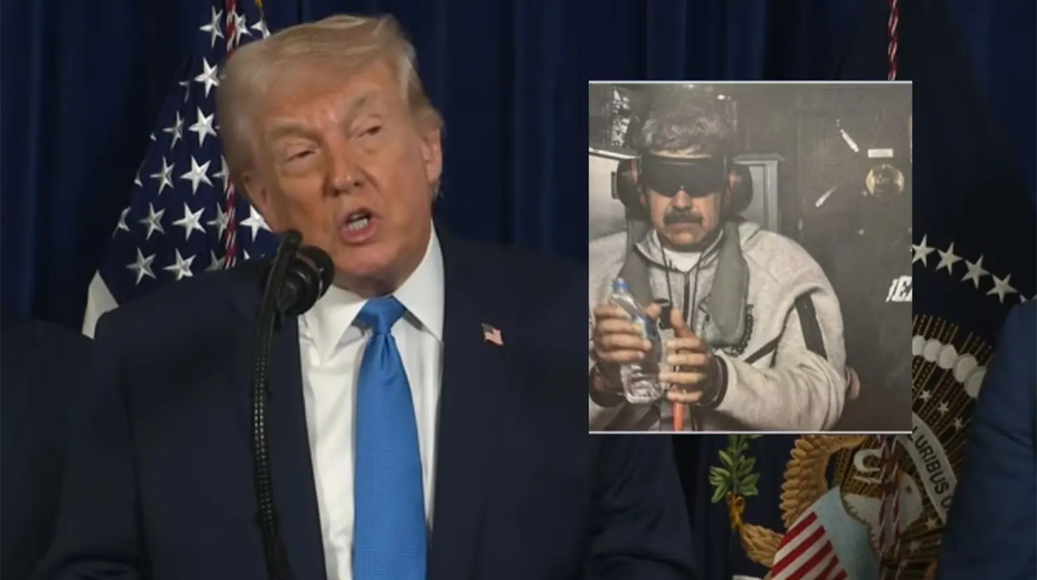 Donald Trump publica la primera imagen oficial de Nicolás Maduro tras su captura en Venezuela