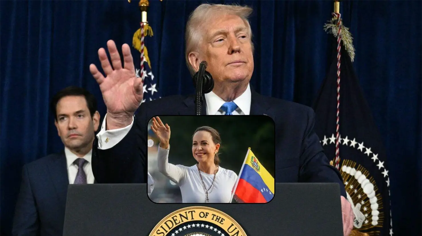 Trump descarta a María Corina Machado para gobernar Venezuela tras la detención de Maduro