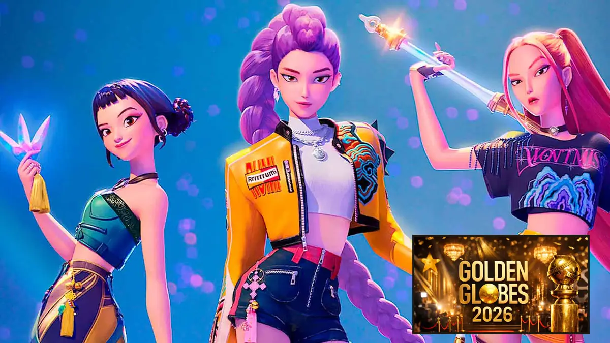 “K-Pop Demon Hunters” triunfa como Mejor Película Animada en los Golden Globes 2026.