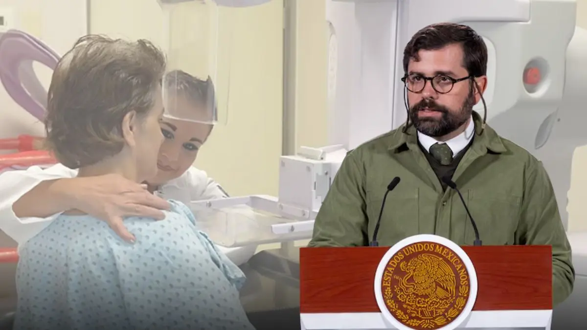 El director general del IMSS-Bienestar, Alejandro Svarch Pérez, presentó avances del Hospital Oncológico para la Mujer en la conferencia matutina del Gobierno de México