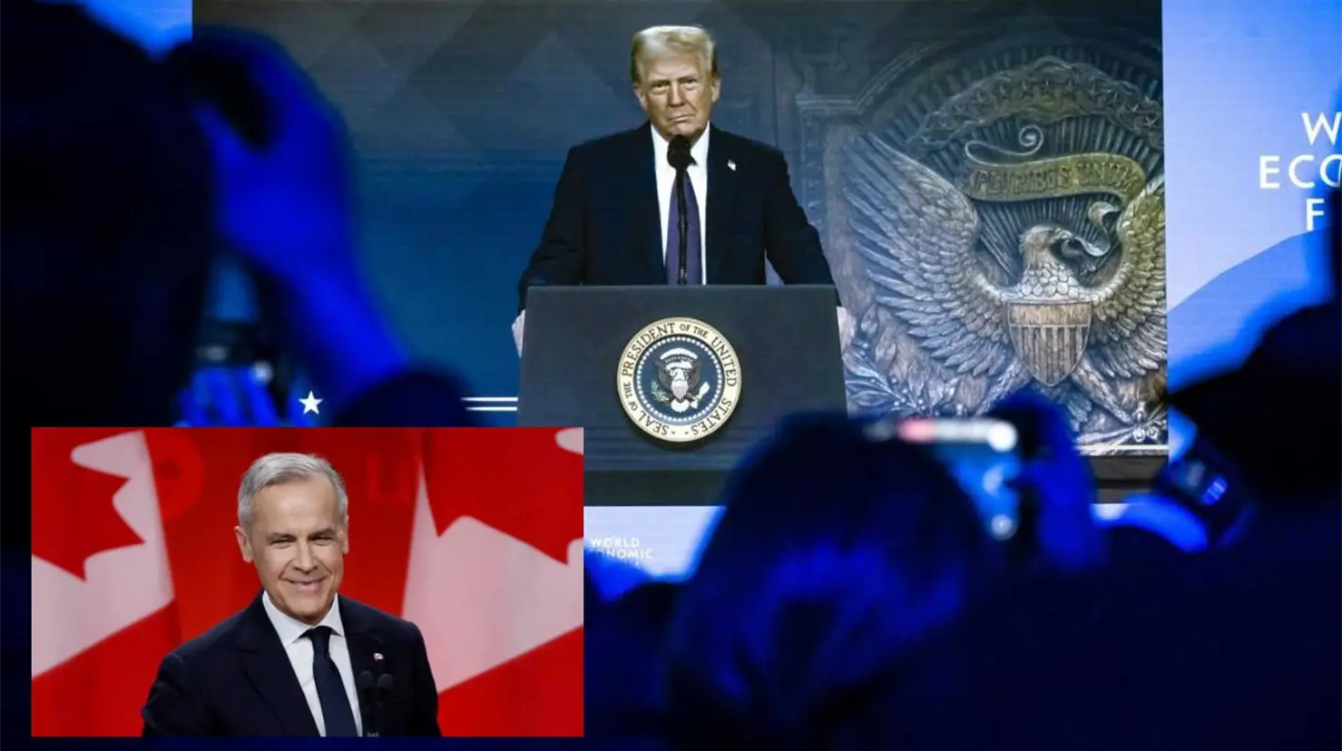 Trump arremete contra Canadá en Davos y asegura que “vive gracias a Estados Unidos”