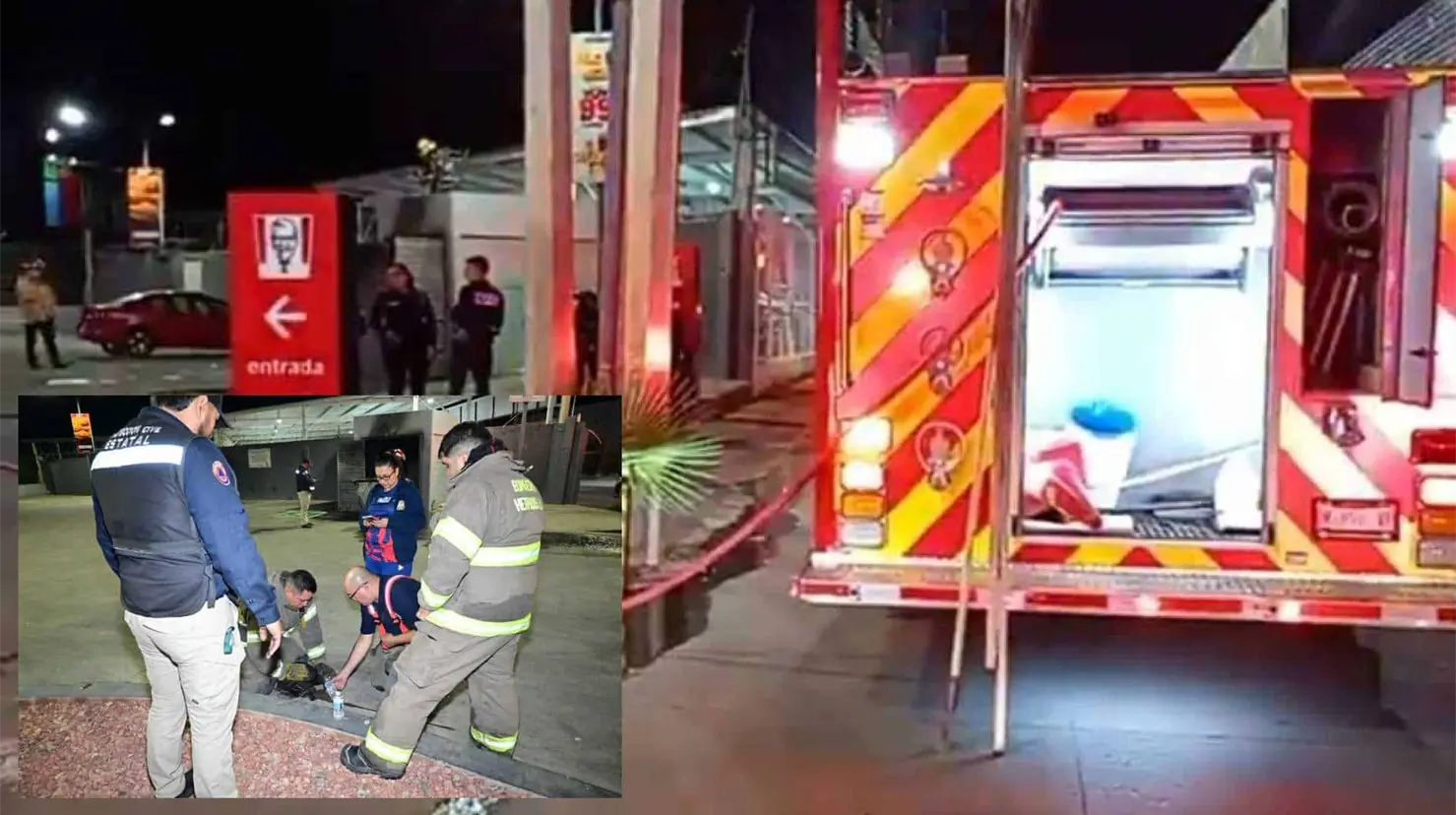 Rescatan a cachorro de incendio en restaurante de Hermosillo; presentaba quemaduras leves