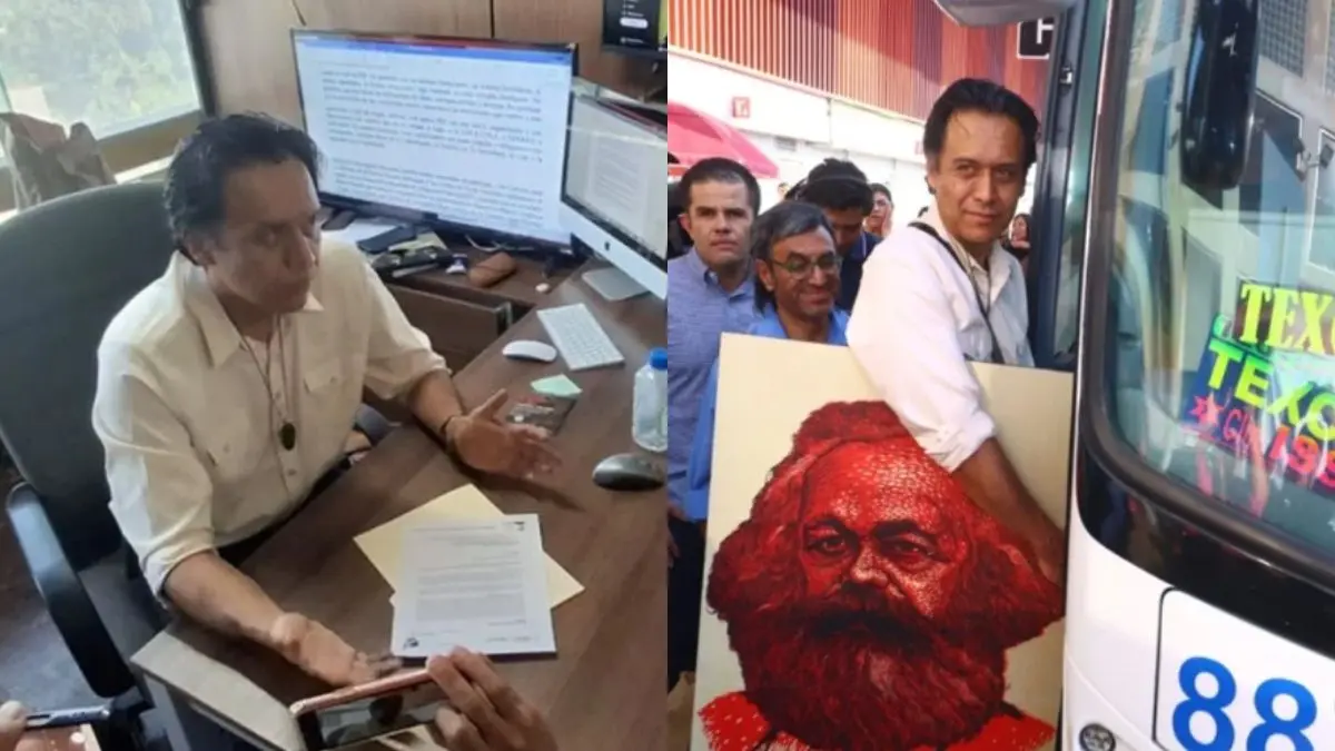 VIDEO | Así fue el momento exacto de Marx Arriaga abandonando las instalaciones de la SEP
