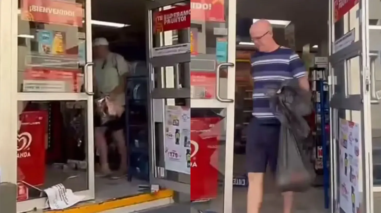 VIDEO | Mexicano graba a extranjeros que robaban tienda Oxxo en plena crisis por caída de El Mencho