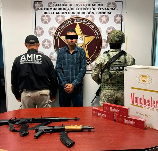 Capturan a presunto homicida durante cateo en Ciudad Obregón