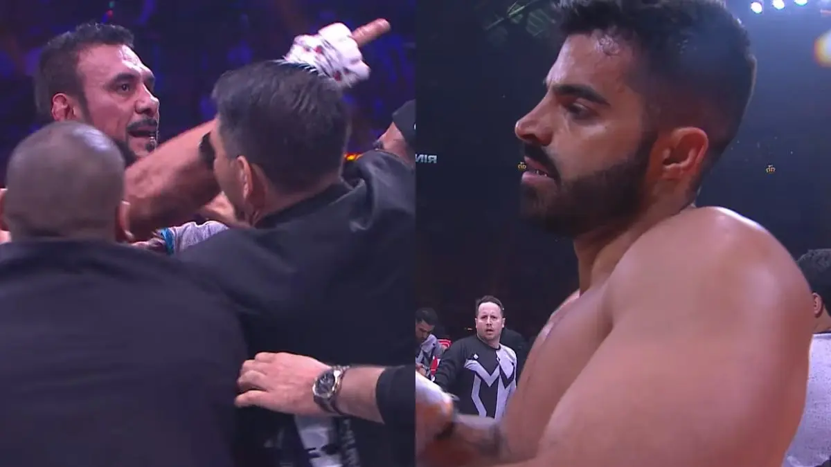 Combate entre Chuy Almada y “El Patrón” termina en caos sobre el ring