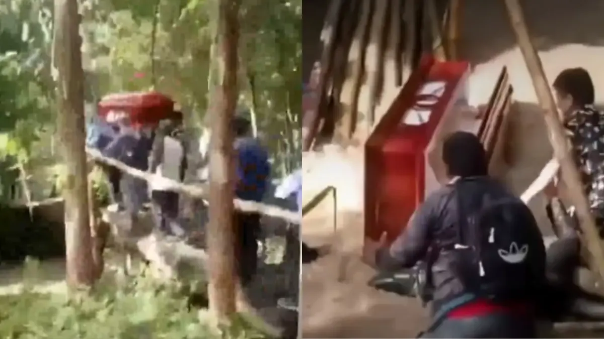 VIDEO | Puente colapsa en medio de sepelio y hace caer ataúd al río