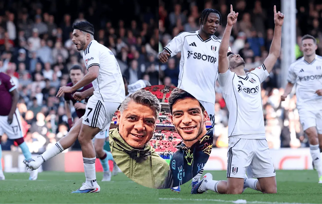 De rodillas y mirando al cielo, Raúl Jiménez celebró la anotación.