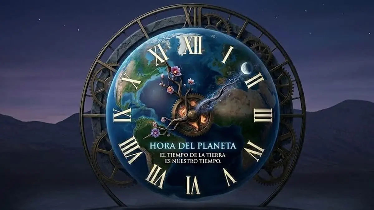 Apagar las luces durante una hora simboliza la unión global en favor del planeta y la lucha contra el cambio climático. Foto: Gemini