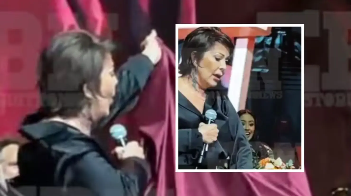 VIDEO | Alejandra Guzmán rompe la placa del primer aniversario de la obra Malinche El Musical