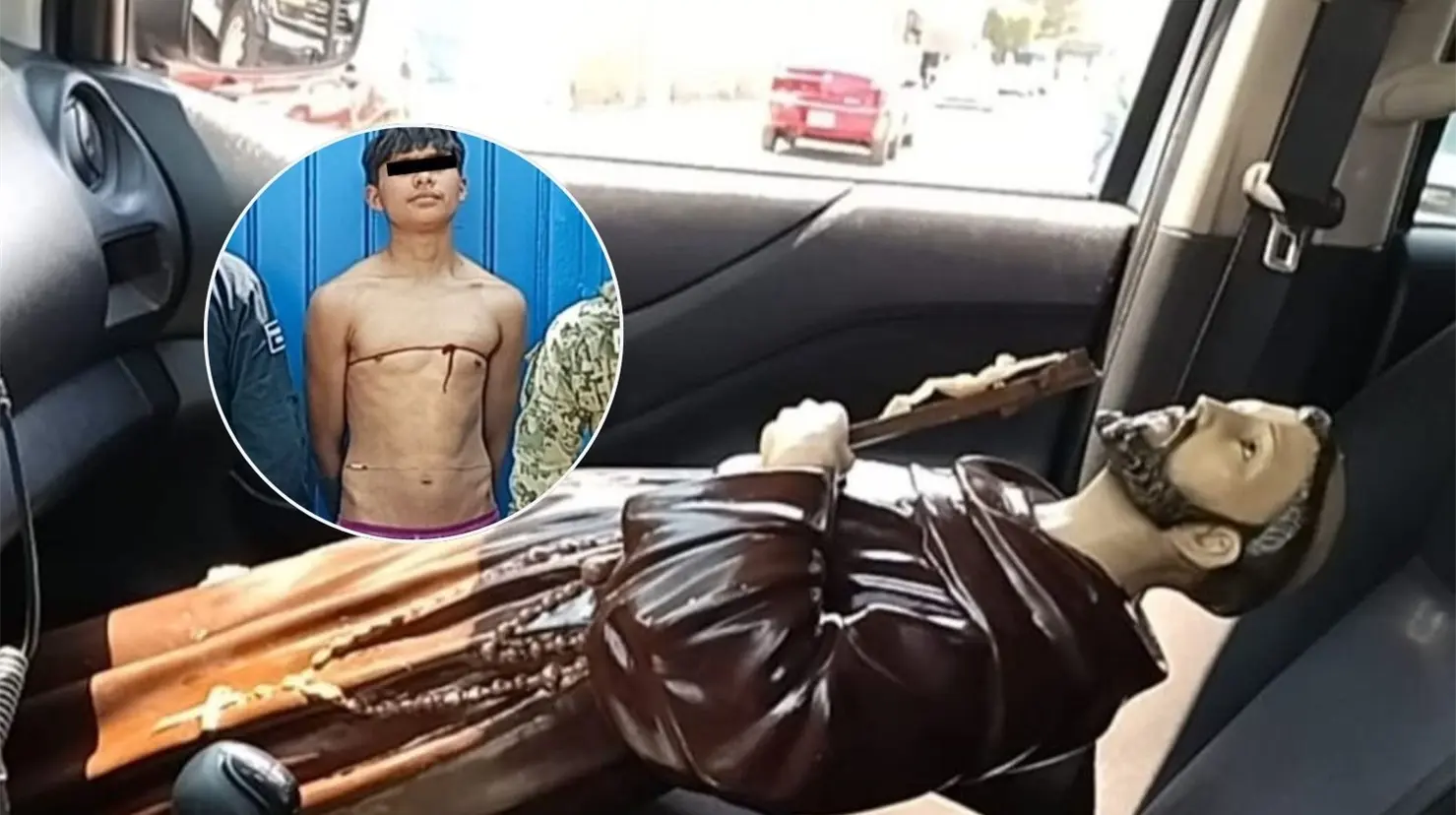 En plena Semana Santa: Joven entra a iglesia y roba figura de San Francisco de Asís