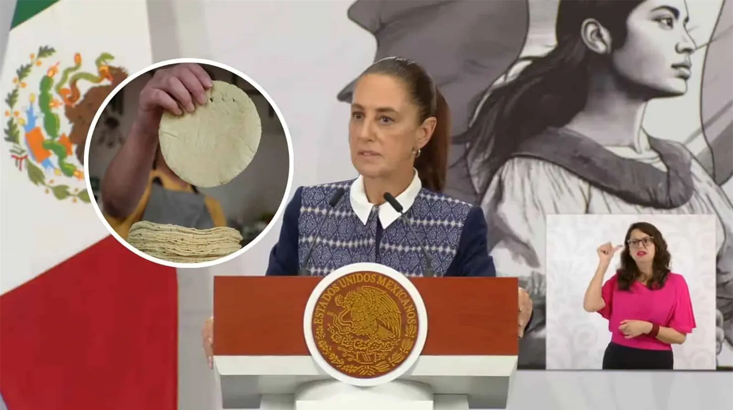 Sheinbaum descarta que suba el precio de la tortilla en México: “No hay ninguna razón”