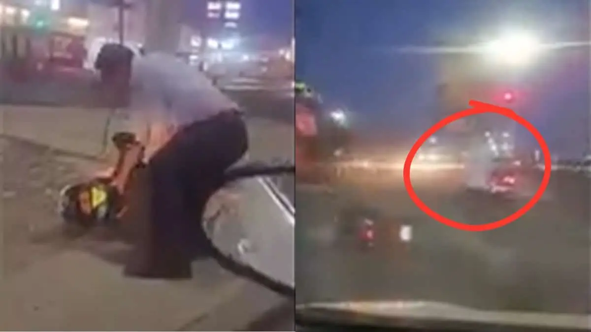 VIDEO | Auto sin chofer choca mientras su conductor pelea a golpes en Mexicali