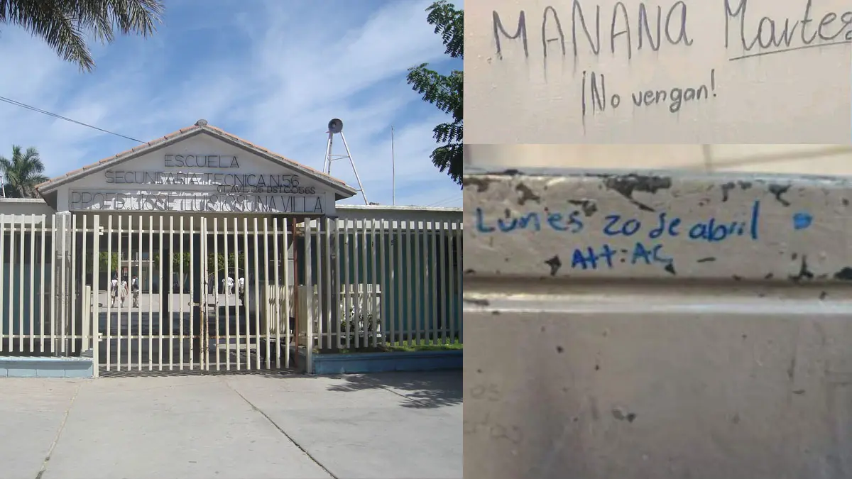 Alerta escolar en Cajeme y Empalme por mensajes de amenaza; refuerzan vigilancia