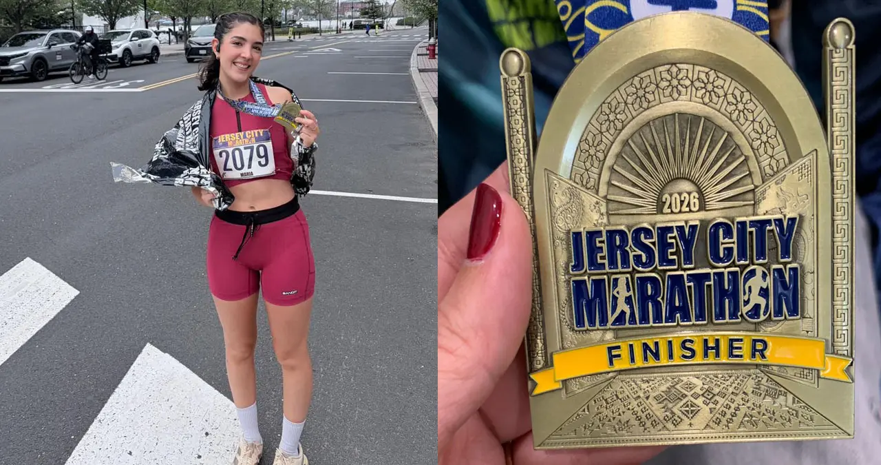 Andrea García de León Fragoso destaca en el Jersey City Marathon