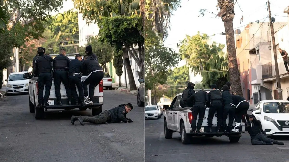 Momento captado en video muestra el percance registrado durante una movilización oficial en la zona norte de la capital.