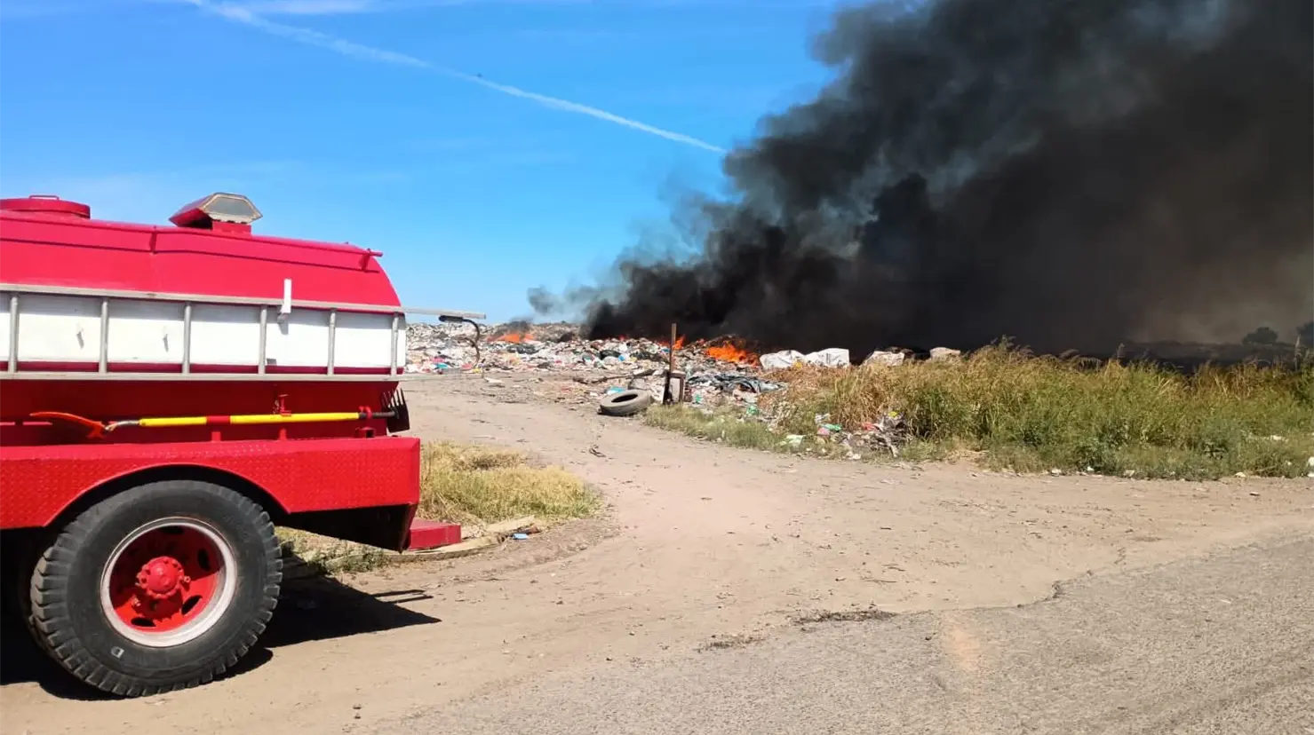 Se incendia Basurón Municipal de Benito Juárez