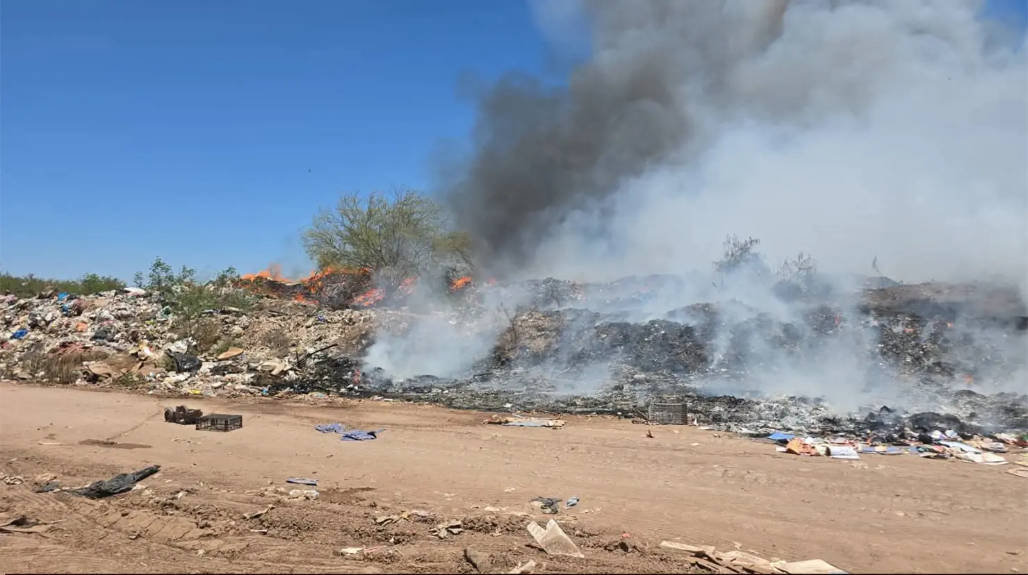 Se incendia Basurón de Huatabampo