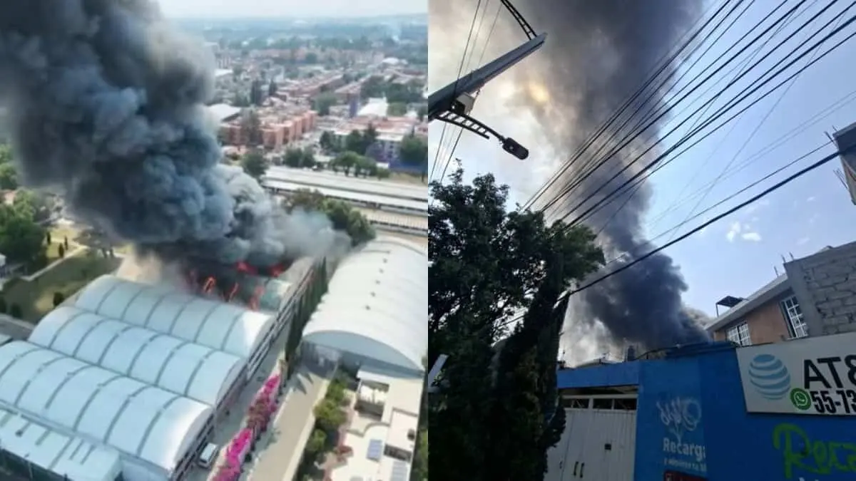 Incendio arrasa bodegas en Tláhuac: evacúan a cientos de personas