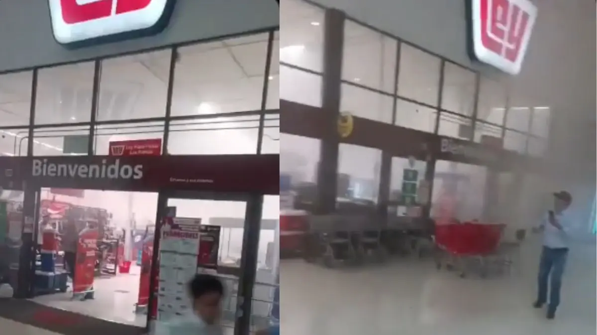 Video grabado dentro de Plaza Fiesta Las Palmas mostró cómo clientes y trabajadores intentaban evacuar mientras el incendio comenzaba a propagarse en una tienda Ley de Los Mochis.