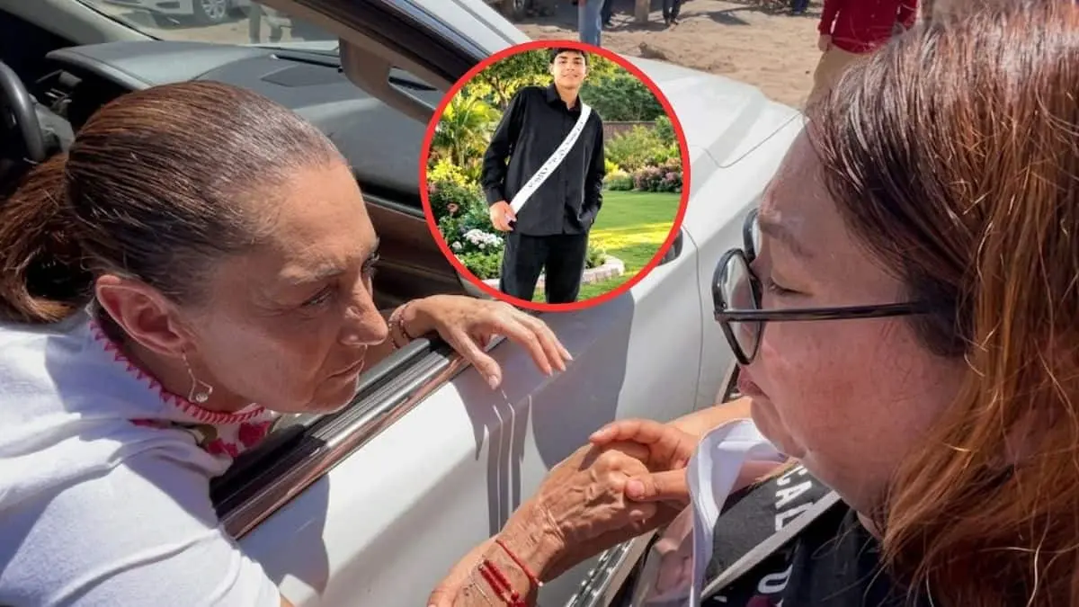 Mar Stephanie logró acercarse a Claudia Sheinbaum durante su visita a Sonora para pedir justicia por el asesinato de su hijo Sergio Daniel en Ciudad Obregón.