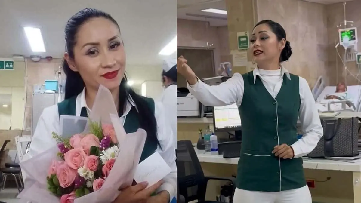 La enfermera Elsy Ana Hernández dedicó la canción “Señora, señora” a madres hospitalizadas tras el incendio ocurrido en Plaza Fiesta Las Palmas, en Los Mochis, Sinaloa.