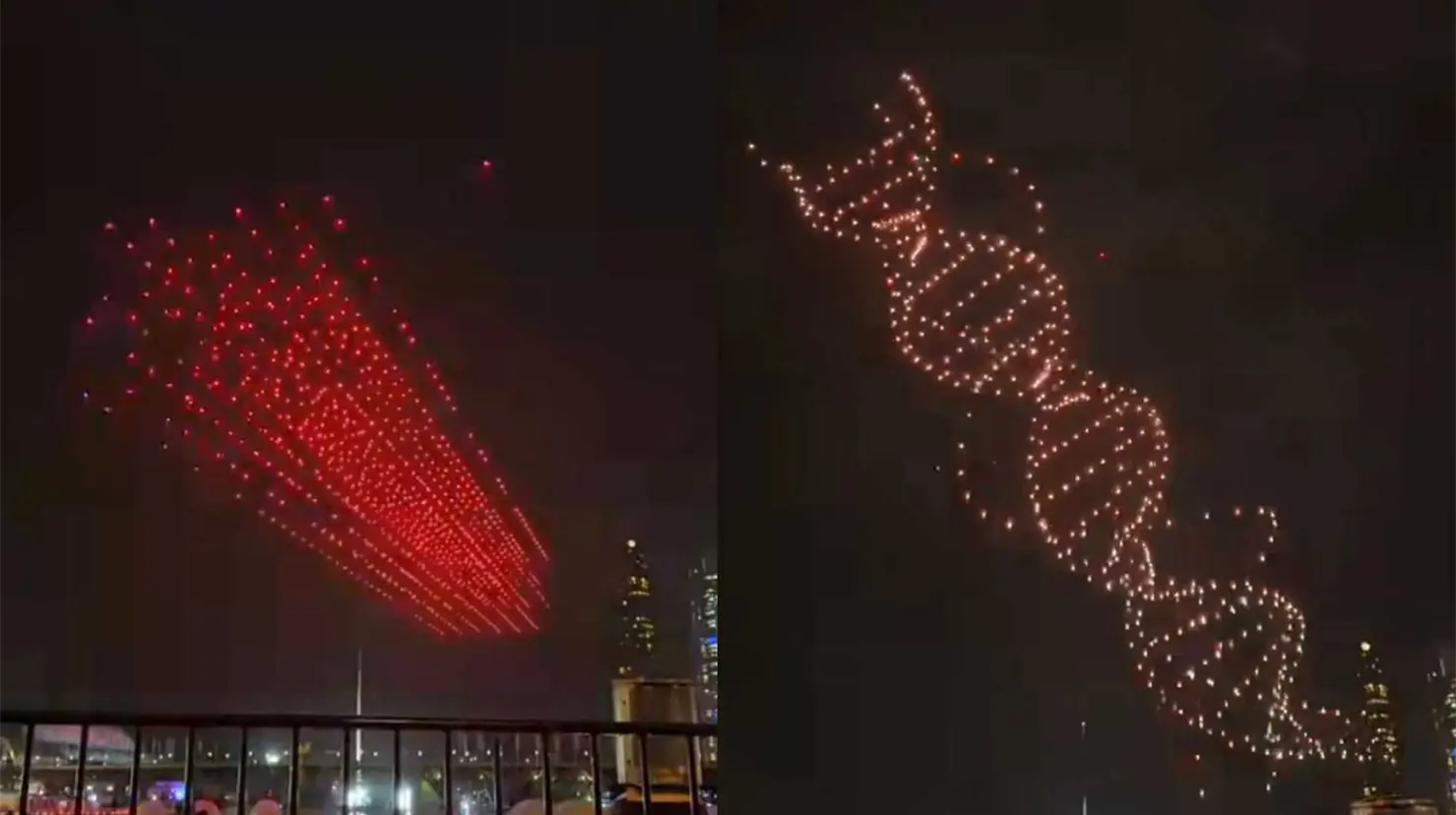 VIDEO | Caída masiva de drones sorprende a espectadores en festival de luces en Australia