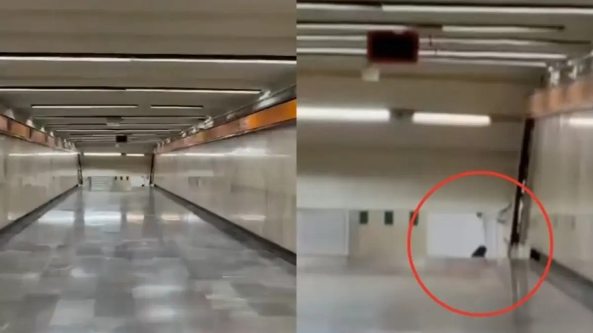 VIDEO | Captan supuesto fantasma “atravesando” una pared en el Metro CDMX